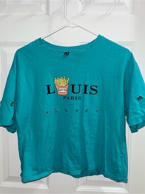 Teal Graphic Short-Sleeve Shirt
